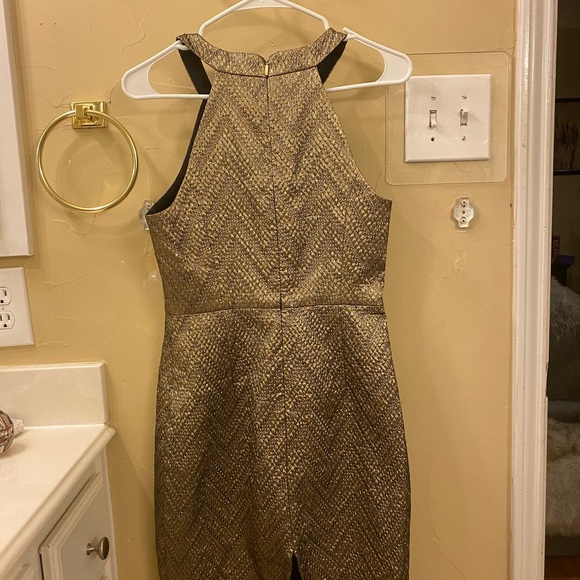 Beautiful Gold Cocktail Dress - Picture 3 of 4